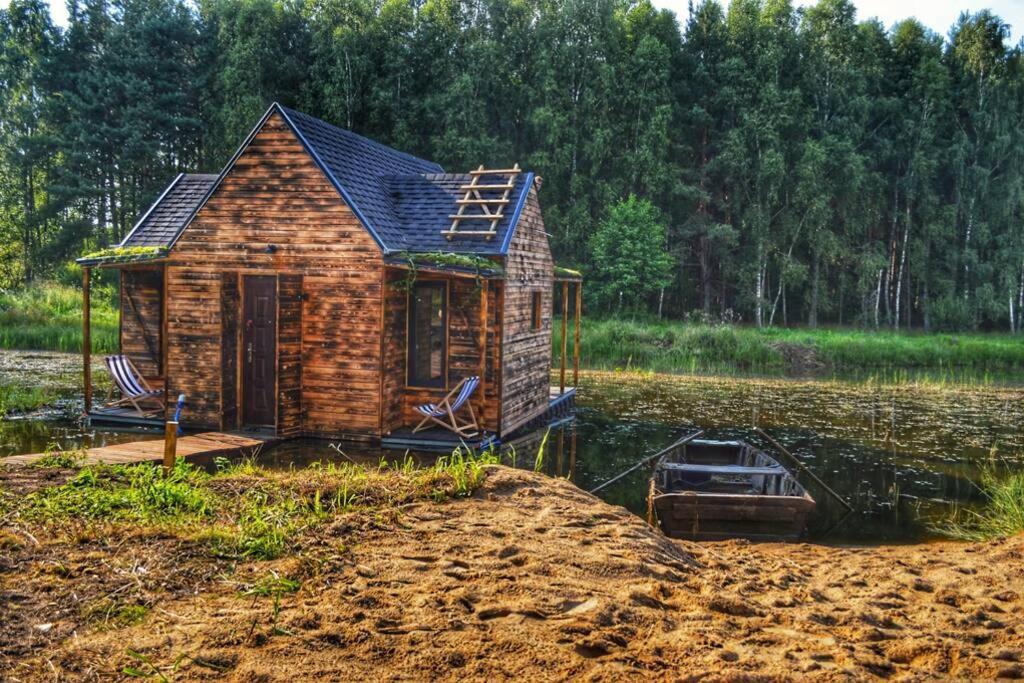 Heather Hut, Off-Grid Cottage On A Pond+2 Ha Darzkowo エクステリア 写真