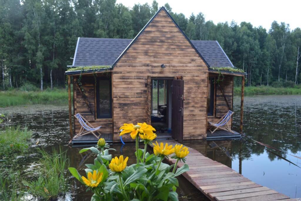 Heather Hut, Off-Grid Cottage On A Pond+2 Ha Darzkowo エクステリア 写真