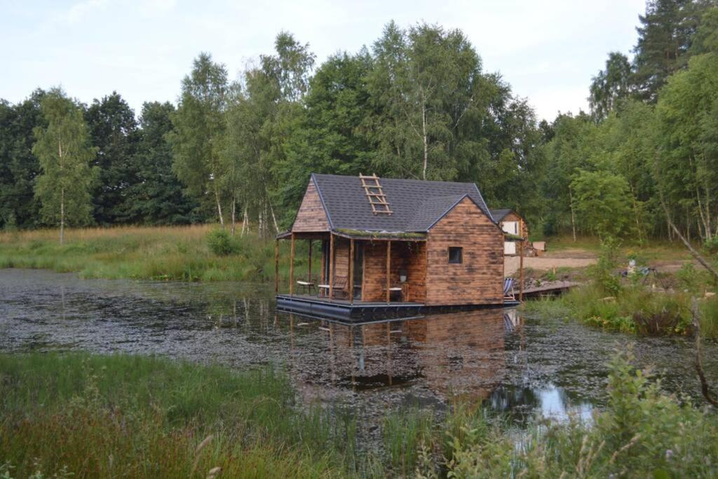 Heather Hut, Off-Grid Cottage On A Pond+2 Ha Darzkowo エクステリア 写真